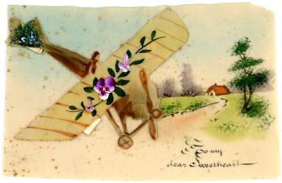 First World War Celluloid Postcard sent to Vera VERGE from Pte. Edward Charles MOUCHEMORE, 6351