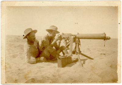 First World War Black and White Photograph of Corporal Thomas Leslie LIDDELOW 2472 and Corporal Alexander Robert SUTHERLAND 3013