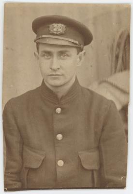 Black and White Passport Photograph of Raymond Parker WARBURTON
