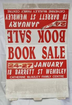 MercyCare Book sale foldable sign
