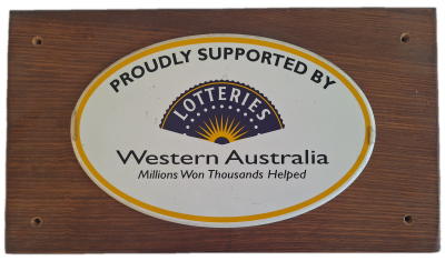 Wooden Plaque of Lottery WA Support