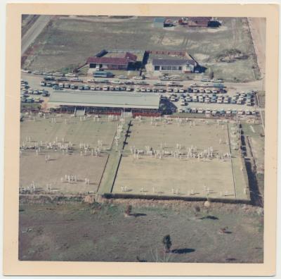 Aerial view of Katanning Bowling Club Greens