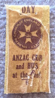WWI fundraising ribbon - Lavender Day, ANZAC Clubs and Huts