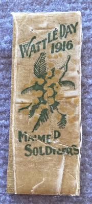 Wattle Day 1916 fundraising ribbon