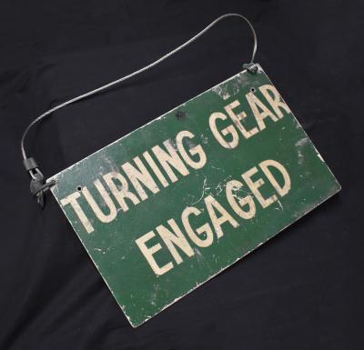 HMAS Perth II 'Engaged / Locked' Painted Aluminium Sign