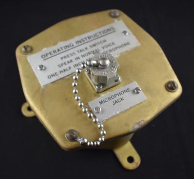 HMAS Perth II Brass Shipboard Microphone Jack Box