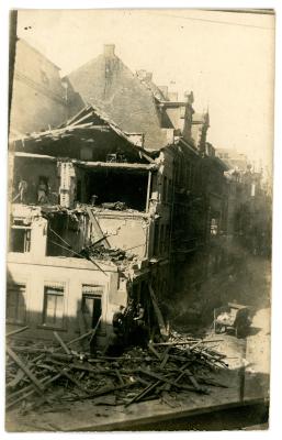 First World War Black and White German Photographic Postcard of Cologne City Ruins 