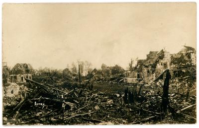 First World War Black and White German Photographic Postcard of Arras