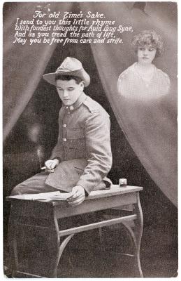 First World War Postcard sent from Pte. Edward Charles MOUCHEMORE, 6351