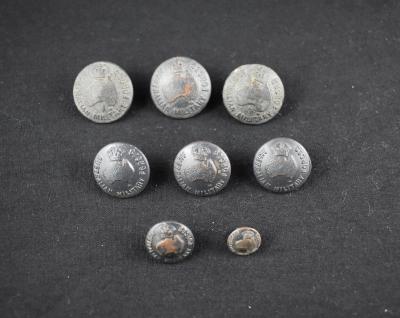 Second World War ‘Australian Military Blackened Brass Buttons as collected by Sapper Kingsley Charles MOHR, WX26433