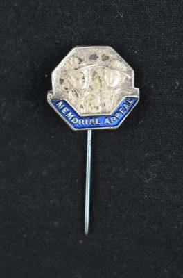 Memorial Appeal Lapel Pin as purchased by Raymond Parker WARBURTON