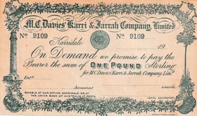 Promissory Note - Davies Karri & Jarrah Co