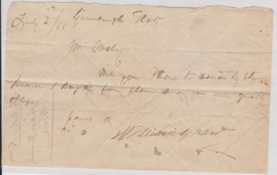 Flour order from William Grant