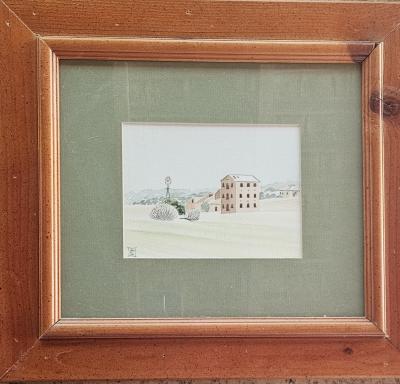 Framed watercolour of Clinch's Mill