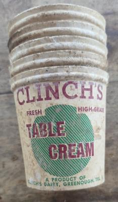 Clinch's Table Cream containers