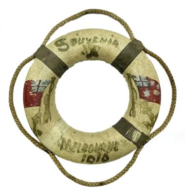 Souvenir lifebuoy - Melbourne 1910