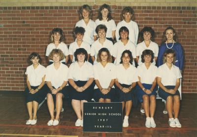 BSHS Class Photograph - Year 11L 1987