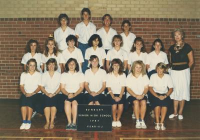BSHS Class Photograph - Year 11J 1987
