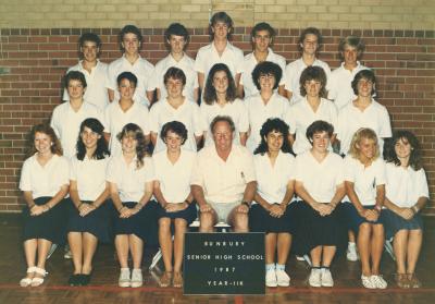 BSHS Class Photograph - Year 11K 1987