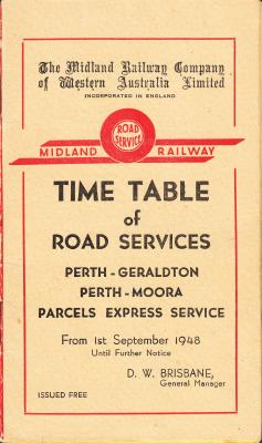 Midland Railway Timetable 1948