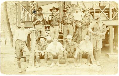 11 Australian soldiers, including Pte. Eric BANNISTER (ANMEF)