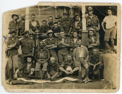 Large group of Australian Soldiers returned from Toma, New Guinea.