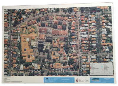 26-261.2 Aerial view/plan of the MercyCare Wembley Campus photo without background. 