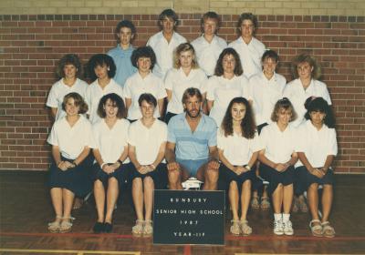 BSHS Class Photograph - Year 11F 1987