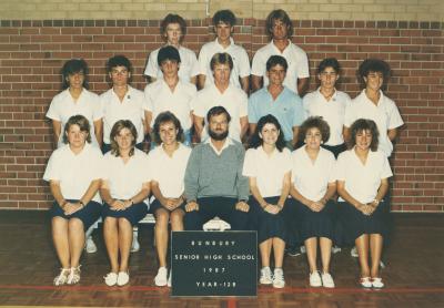 BSHS Class Photograph - Year 12B 1987