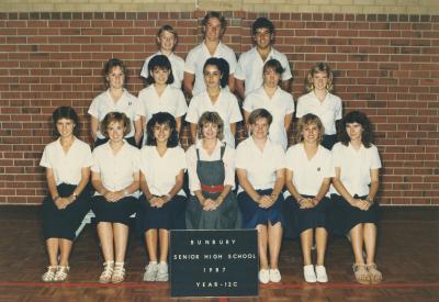 BSHS Class Photograph - Year 12C 1987