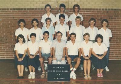 BSHS Class Photograph - Year 12H 1987