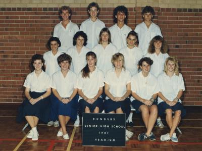 BSHS Class Photograph - Year 12M 1987