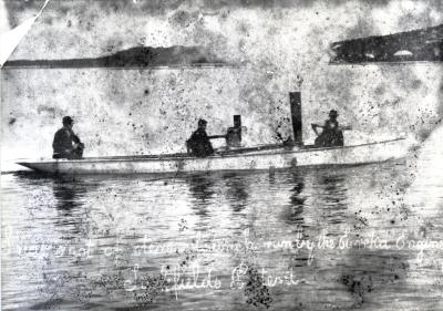 TUCKFIELD PATENT STEAM LAUNCH POWERED BY EUREKA ENGINE, ALBANY, C1899