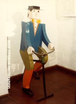 Square Man On Bicycle Frame Model