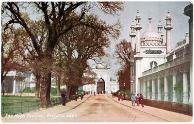 First World War Postcard ‘Royal Pavilion Brighton’ sent from Pte. Edward Charles MOUCHEMORE, 6351