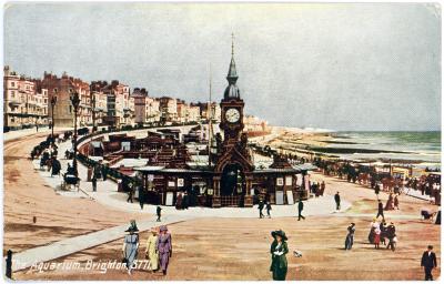 First World War Postcard ‘The Aquarium Brighton’ sent from Pte. Edward Charles MOUCHEMORE, 6351