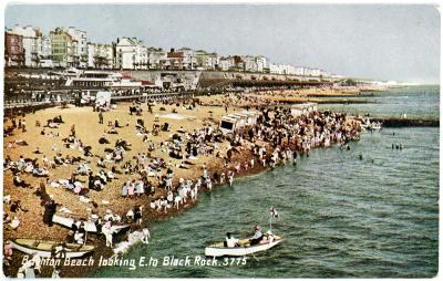 First World War Postcard ‘Brighton Beach’ sent from Pte. Edward Charles MOUCHEMORE, 6351