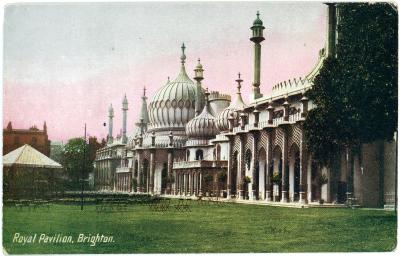 First World War Postcard ‘Royal Pavilion’ sent from Pte. Edward Charles MOUCHEMORE, 6351