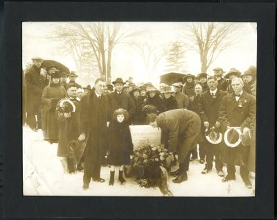 Photograph at the grave of Captain George Anthony 