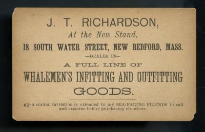 Business Card for J. T. Richardson 