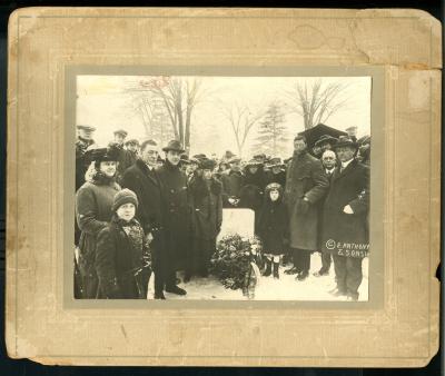Photograph at the grave of Captain George Anthony 