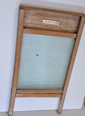 wash board wood and glass