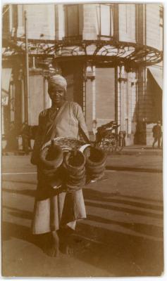 First World War Black and White Photograph Showing a Young Male 'Bread Seller'