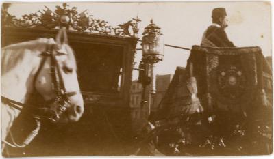 First World War Black and White Photograph of a Egyptian Wedding Carriage