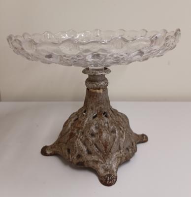 Glass & Metal Compote
