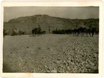 First World War Black and White Photograph of Tel El Fara from Wadi Ghuzze