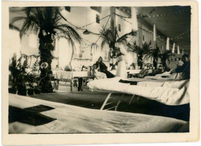 First World War Black and White Photograph of Christmas in Hospital 