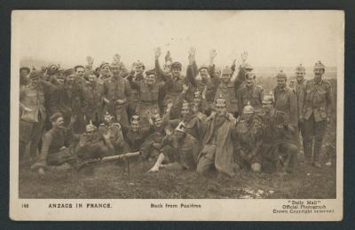 First World War Printed Postcard of ‘Anzcas in France’