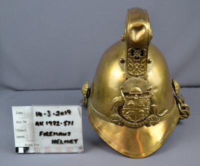 HELMET, BRASS - FIREMAN'S