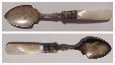 EPNS Jam Spoon with Faux Mother-of-Pearl Handle